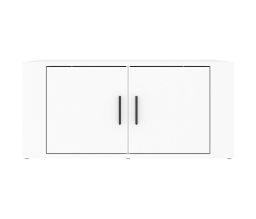 Mesa de centro madera contrachapada blanco 80x50x36 cm