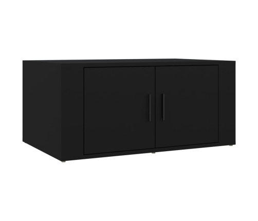 vidaXL Mesa de centro madera contrachapada negro 80x50x36 cm