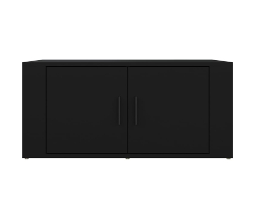 vidaXL Mesa de centro madera contrachapada negro 80x50x36 cm