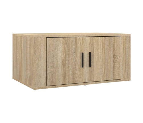 vidaXL Mesa de centro madera contrachapada roble Sonoma 80x50x36 cm