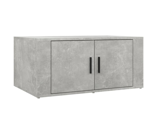 Mesa de centro madera contrachapada gris hormigón 80x50x36 cm