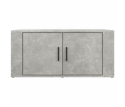 Mesa de centro madera contrachapada gris hormigón 80x50x36 cm