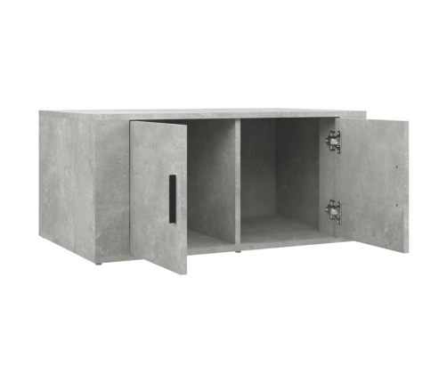 Mesa de centro madera contrachapada gris hormigón 80x50x36 cm