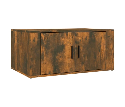 vidaXL Mesa de centro madera contrachapada roble ahumado 80x50x36 cm