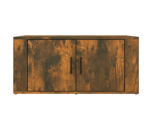 vidaXL Mesa de centro madera contrachapada roble ahumado 80x50x36 cm