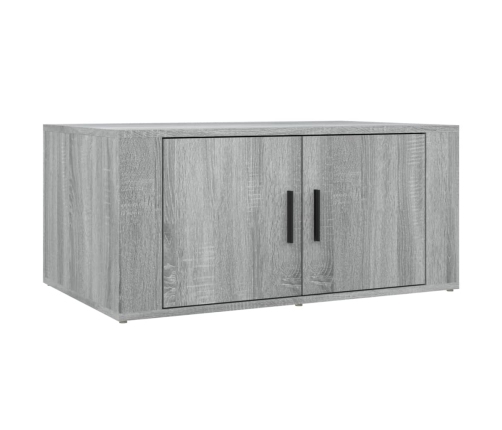 Mesa de centro madera contrachapada gris Sonoma 80x50x36 cm