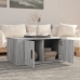 Mesa de centro madera contrachapada gris Sonoma 80x50x36 cm