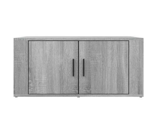 Mesa de centro madera contrachapada gris Sonoma 80x50x36 cm