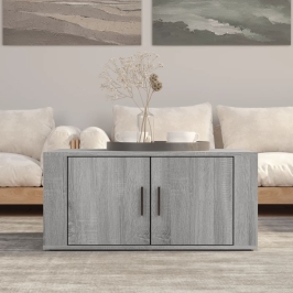 Mesa de centro madera contrachapada gris Sonoma 80x50x36 cm