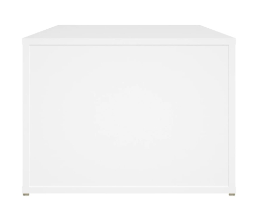 vidaXL Mesa de centro madera contrachapada blanco 100x50x36 cm