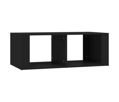 vidaXL Mesa de centro madera contrachapada negro 100x50x36 cm