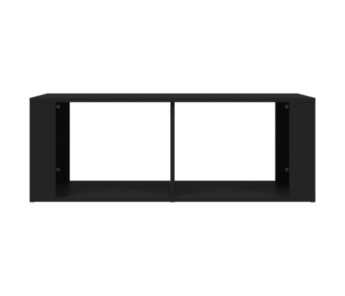 vidaXL Mesa de centro madera contrachapada negro 100x50x36 cm