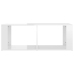 vidaXL Mesa de centro madera contrachapada blanco brillo 100x50x36 cm