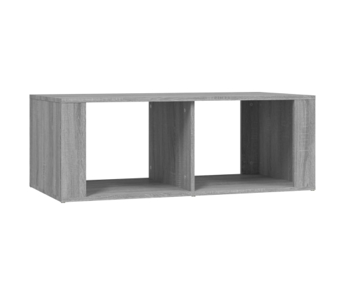 Mesa de centro madera contrachapada gris Sonoma 100x50x36 cm