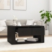 Mesa de centro madera contrachapada negro 80x50x40 cm