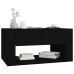 Mesa de centro madera contrachapada negro 80x50x40 cm