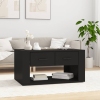 vidaXL Mesa de centro madera contrachapada negro 80x50x40 cm