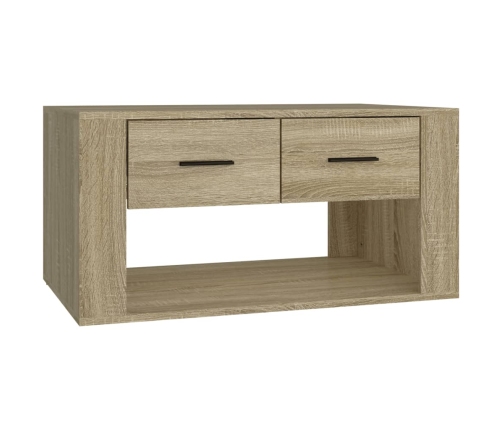 Mesa de centro madera contrachapada roble Sonoma 80x50x40 cm