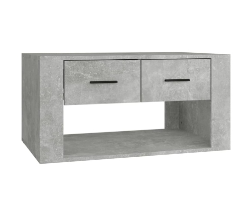 Mesa de centro madera contrachapada gris hormigón 80x50x40 cm