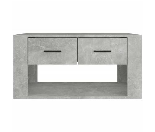 Mesa de centro madera contrachapada gris hormigón 80x50x40 cm