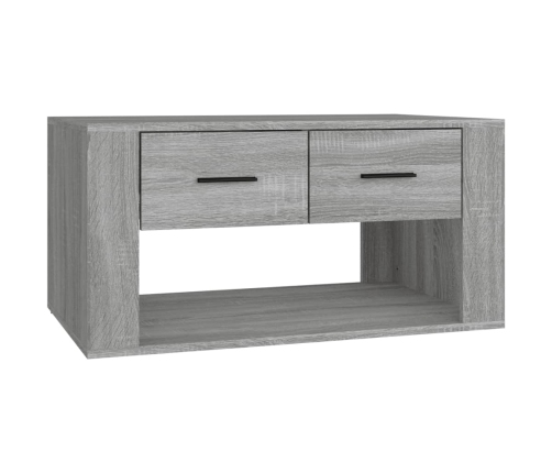 vidaXL Mesa de centro madera contrachapada gris Sonoma 80x50x40 cm