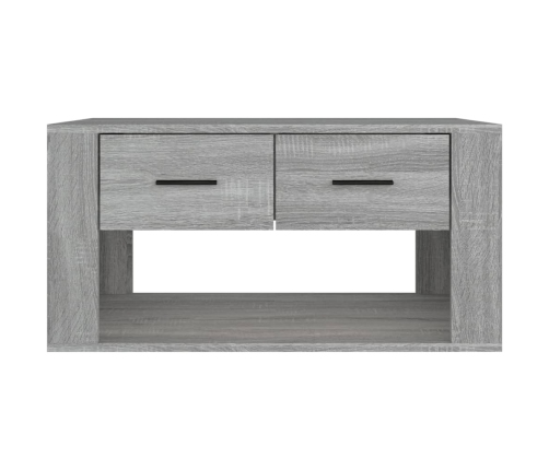 Mesa de centro madera contrachapada gris Sonoma 80x50x40 cm