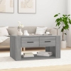 vidaXL Mesa de centro madera contrachapada gris Sonoma 80x50x40 cm