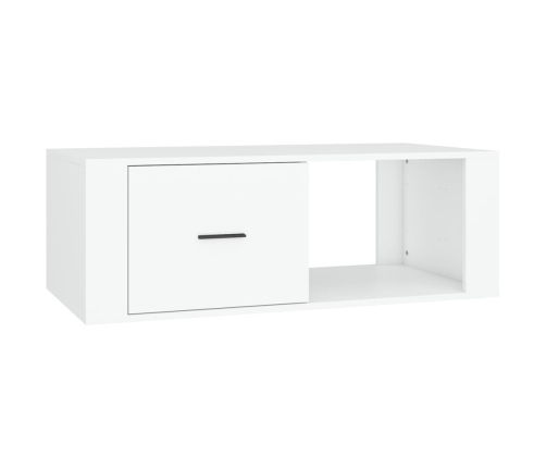 vidaXL Mesa de centro madera contrachapada blanco 100x50,5x35 cm