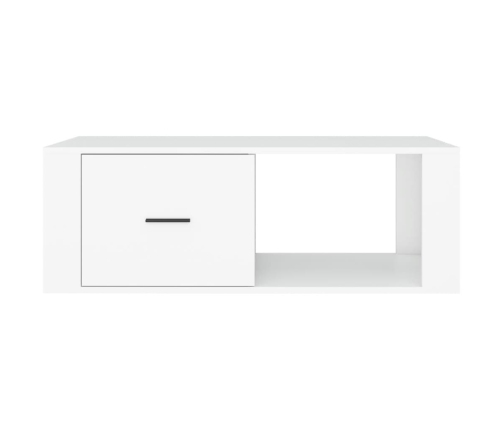 vidaXL Mesa de centro madera contrachapada blanco 100x50,5x35 cm