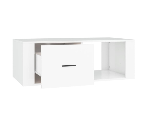 vidaXL Mesa de centro madera contrachapada blanco 100x50,5x35 cm