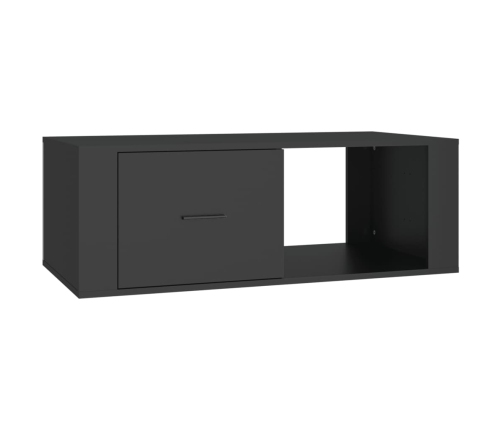 vidaXL Mesa de centro madera contrachapada negro 100x50,5x35 cm