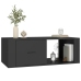 vidaXL Mesa de centro madera contrachapada negro 100x50,5x35 cm