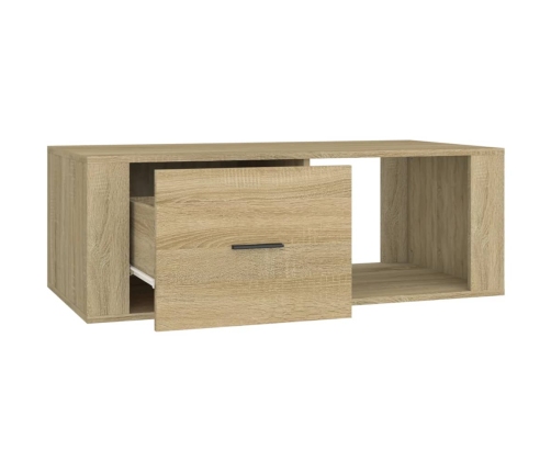 Mesa de centro madera contrachapada roble Sonoma 100x50,5x35 cm