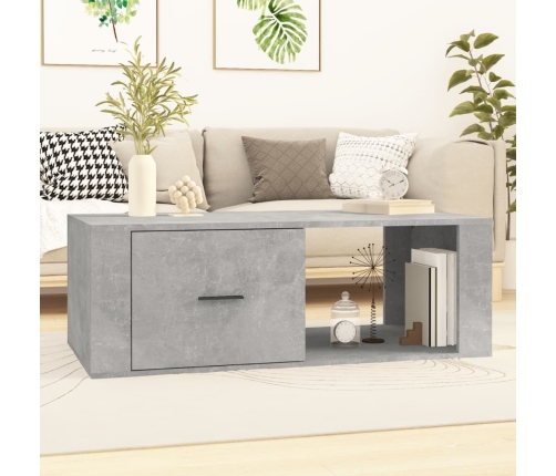 Mesa de centro madera contrachapada gris hormigón 100x50,5x35cm