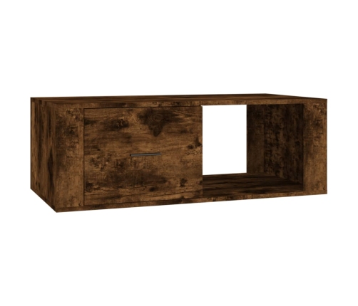 vidaXL Mesa de centro madera contrachapada roble ahumado 100x50,5x35cm