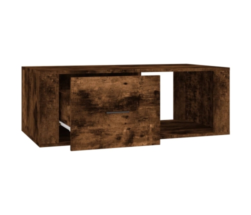 vidaXL Mesa de centro madera contrachapada roble ahumado 100x50,5x35cm