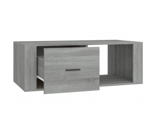 Mesa de centro madera contrachapada gris Sonoma 100x50,5x35 cm