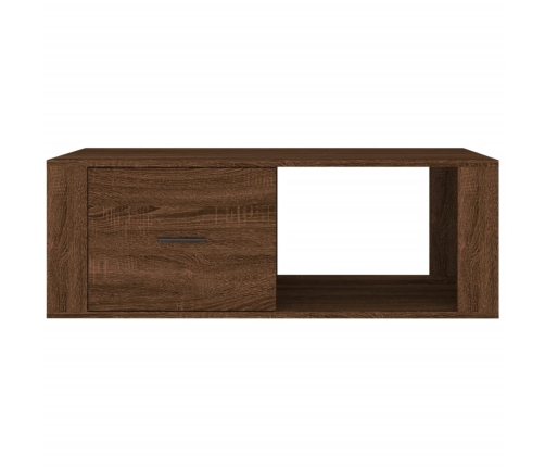 vidaXL Mesa de centro madera contrachapada marrón roble 100x50,5x35 cm