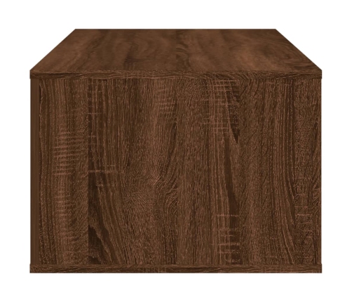 vidaXL Mesa de centro madera contrachapada marrón roble 100x50,5x35 cm