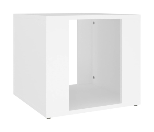 vidaXL Mesita de noche madera contrachapada blanco 41x40x36 cm