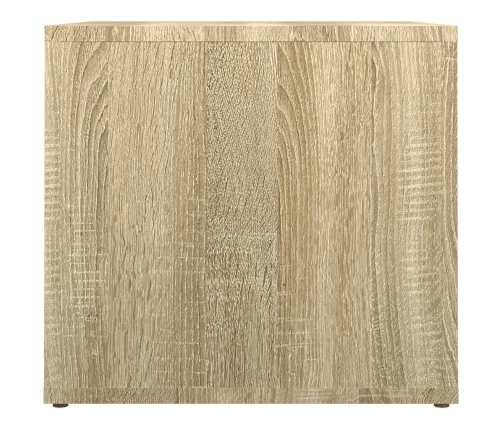 Mesita de noche madera contrachapada roble Sonoma 41x40x36 cm