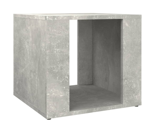 vidaXL Mesita de noche madera contrachapada gris hormigón 41x40x36 cm