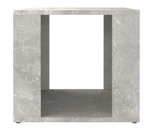 Mesita de noche madera contrachapada gris hormigón 41x40x36 cm