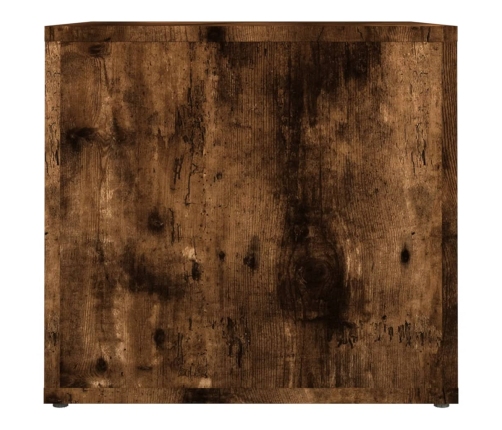 Mesita de noche madera contrachapada roble ahumado 41x40x36 cm