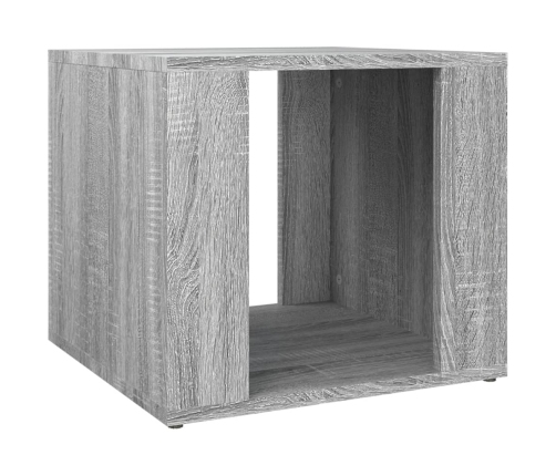 Mesita de noche madera contrachapada gris Sonoma 41x40x36 cm