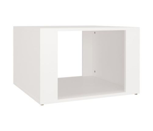 vidaXL Mesita de noche madera contrachapada blanco 57x55x36 cm