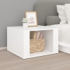 vidaXL Mesita de noche madera contrachapada blanco 57x55x36 cm