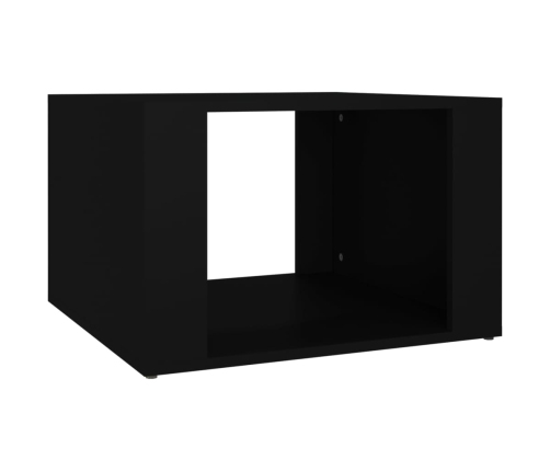 vidaXL Mesita de noche madera contrachapada negro 57x55x36 cm