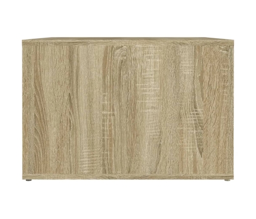 Mesita de noche madera contrachapada roble Sonoma 57x55x36 cm