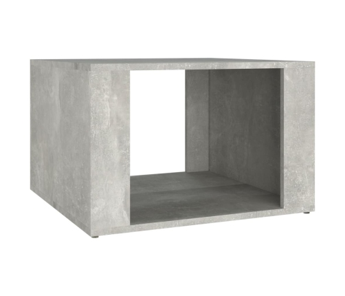 Mesita de noche madera contrachapada gris hormigón 57x55x36 cm